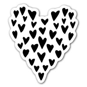 Hand drawn Little Hearts Heart Sticker