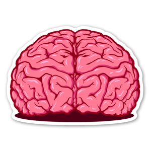 Sticky brain sticker