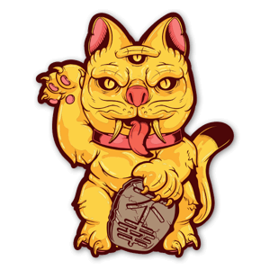 ulykked katt sticker