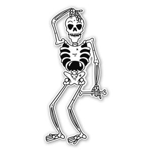 Glow in the dark skeleton perfect for Halloween.