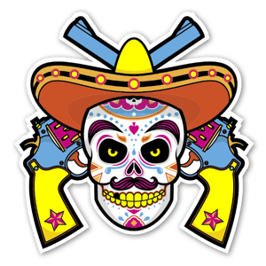 The Mexican Skull Klistremerker