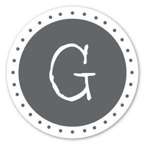 Monogram Gray G Etiketter