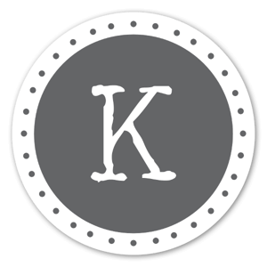 Monogram Gray K Etiketter