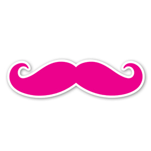 Mustache Pink etiketter