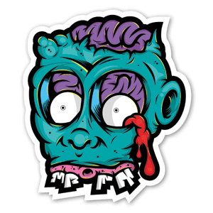 drippy zombie sticker