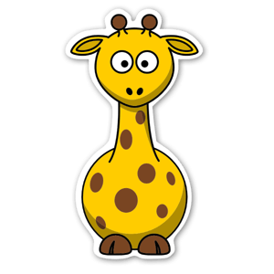 Giraffe Klistremerker