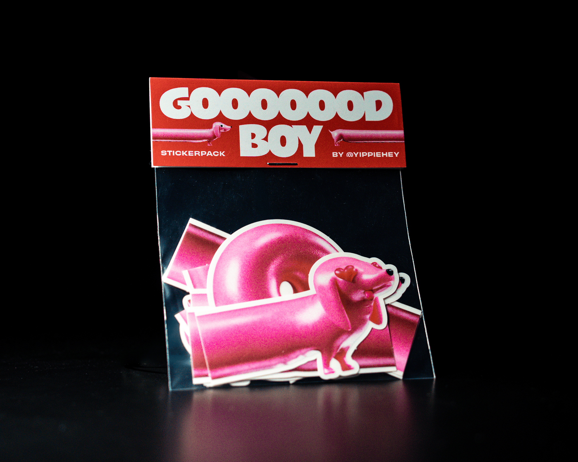 En stickerpakke med hundeklistremerker